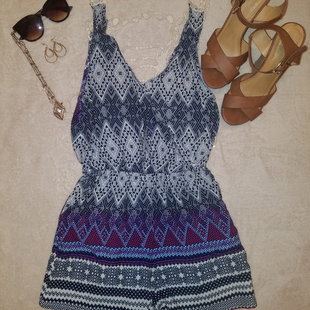 Tribal print romper!